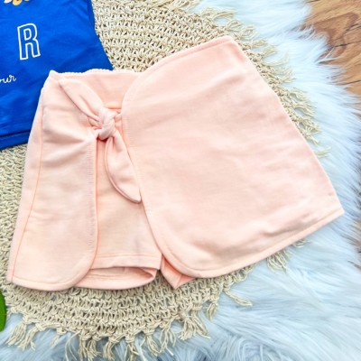 Conj. Blusa Petit Amour e Short Saia - Azul Jeans e Salmão